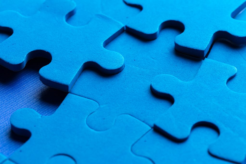 incomplete puzzle with missing piece